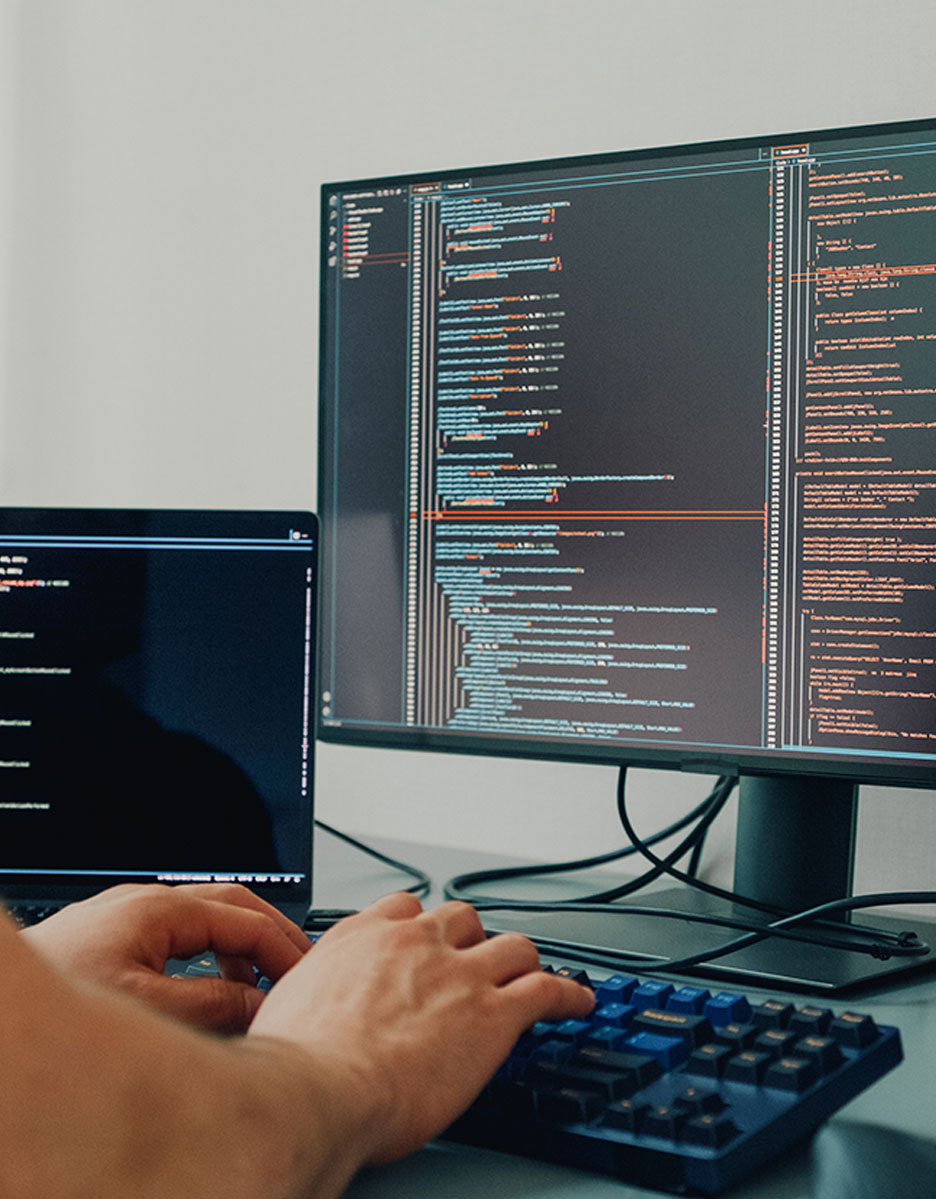 Web Developer working on computer